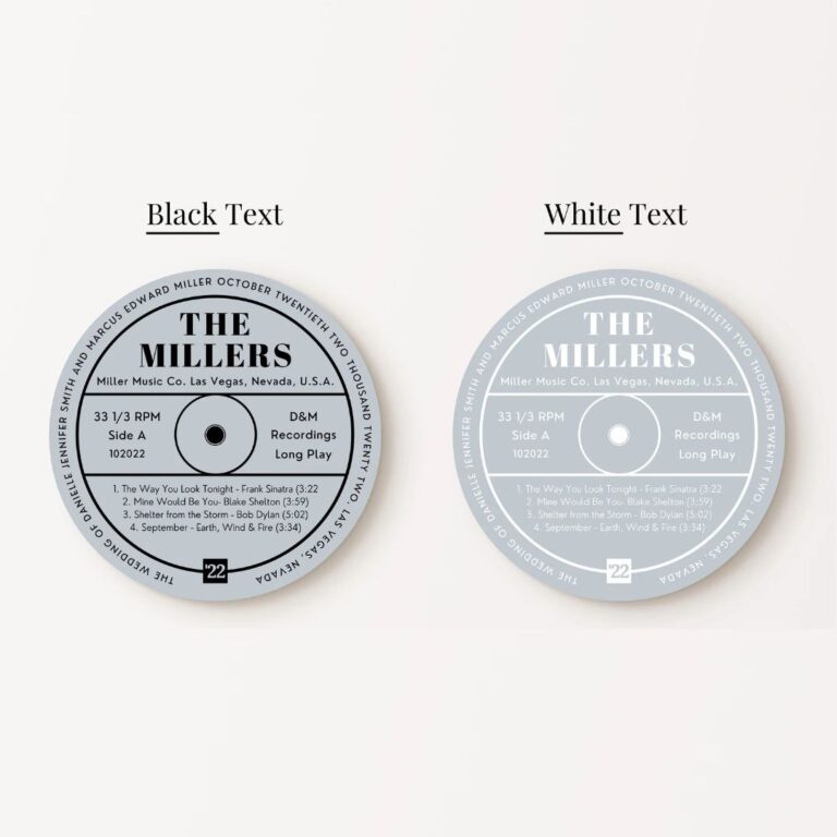 Personalized Vinyl Record Label